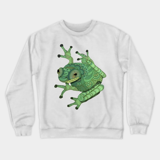 Tree Frog Crewneck Sweatshirt by ArtLovePassion